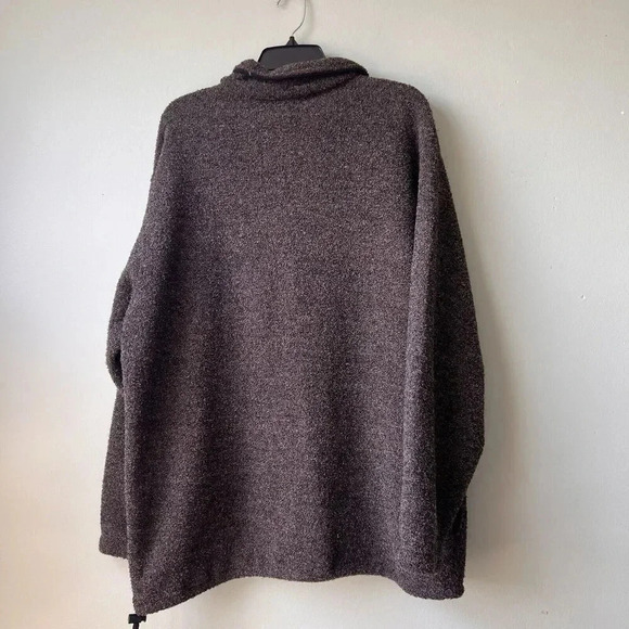 City‎ Scape Toronto Mens L Brown Quarter Zip Knit Jacket Side Pockets - Picture 4 of 4